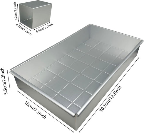 Woohome Cake Tins Non-Stick Baking Mould Set - Adjustable DIY Numbers and Letters Baking Moulds