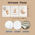 3Pcs 12x16in Teddy Bear Nursery Wall Art Bear Sleeping on The Moon and Stars Wall Decor Pictures Balloon Cloud Neutral