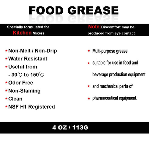 4 oz Food Grade Grease for KitchenAid Stand Mixer, Maintain Performance and Extend Service Life with 9709511 4162324