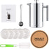 Miuly French Press 34oz, Double Insulated 304 Stainless Steel Coffee Press with 5 Extra Filters and 3 Additional Coffee