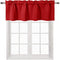 DWCN Red Christmas Valance Curtains for Windows, 52 x 18 inch, Rod Pocket Blackout, 1 Panel for Kitchen Bedroom