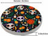 oFloral 4 Inch Floral Skull Coasters for Drinks Day of The Dead Bone Colorful Ethnic Mexico Drink Coaster Round