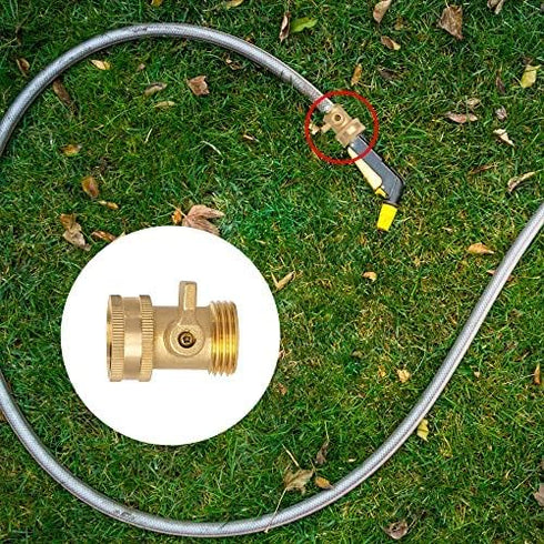 Xiny Tool Heavy Duty Brass Garden Hose Shut Off Valve, 3/4 Inch Solid Brass with 4 Extra Rubber Washers