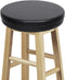 Shinnwa Bar Stool Cushion, Round Foam Padded Seat Covers, Waterproof Leather, Non-Slip Bottom, 13 Inch Black