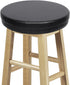 Shinnwa Bar Stool Cushion, Round Foam Padded Seat Covers, Waterproof Leather, Non-Slip Bottom, 13 Inch Black