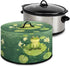 Green Dust Covers for Kitchen Appliances, Frog Lotus Leaf Crock Pot Cover, Dustproof Kitchen Decor Accessories
