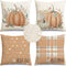 RABUSOFA Outdoor Fall Decor Pillow Covers 18x18 Inch, Waterproof Pumpkin Pillow Cases Set of 4, Thanksgiving