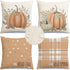 RABUSOFA Outdoor Fall Decor Pillow Covers 18x18 Inch, Waterproof Pumpkin Pillow Cases Set of 4, Thanksgiving