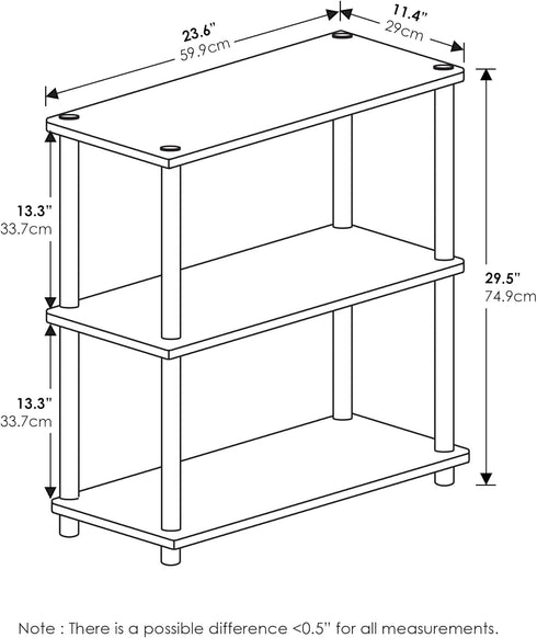Industrial Style Marble White Side Table with Ample Storage