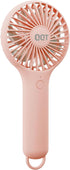 Mini Handheld Fan, Small Personal Fan with 3 Speeds, Portable Battery Operated Fans, USB Rechargeable Makeup Fan (Pink)