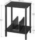 2-Tier 100 Albums, BK05RS01 HOOBRO Small End Table, Record Player Stand Vinyl Record Turntable Stand with Storage up