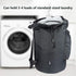 Washable Laundry Bag Backpack with Zipper Pocket, Heavy Duty Clothes Bag with Adjustable Straps for Travel