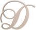 Jess and Jessica Cursive Wooden Letter D for Front Door, Above Crib, Nursery Decor