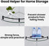 2 Pack Glass Shelf Bathroom Floating Shower Corner Shelves Shampoo Holder with Rail Wall Esquinero para Bao for Inside