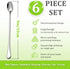 Long Handle Iced Tea Spoon, 9-inch Stainless Steel Cocktail Mixing Stirrers Spoon Coffee Spoon Ice Cream Spoon Bar Cocktail Shaker Spoon Stirrers for Drink (Silver)