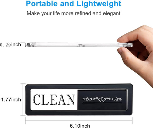 Dishwasher Magnet Clean Dirty Sign, Essential Magnetic Dish Washer Signs for Kitchen, Gift for New Home