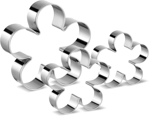ICYANG Stainless Steel Cookie Cutters for Kids - Rose Petal Flower Shape for Christmas and Valentine's Day Baking