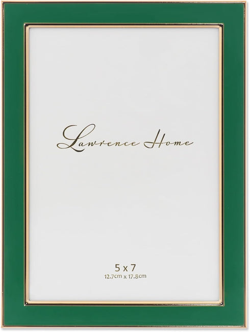 Lawrence Frames Green Metal Frame, Polished Enamel, 5x7
