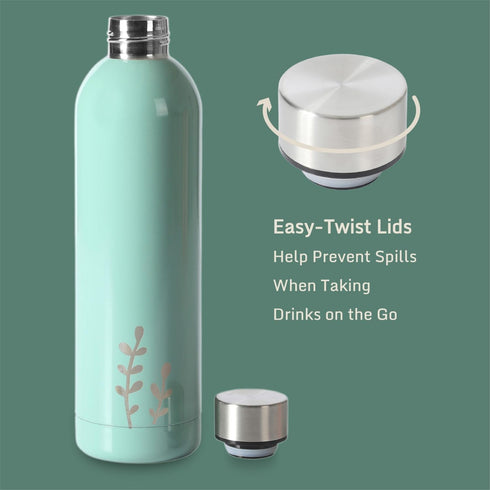 Lush Forest 2 Pack 25 OZ Insulated Stainless Steel Thermal Water Bottle & Thermos