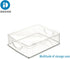 iDesign Recycled Plastic Cabinet and Pantry Storage Bin with Integrated Handles – 10” x 8” x 3”, Clear Bin