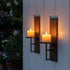 Set 2 15.6 3.9 inches, of Vintage Wall Candle Sconce, Distressed Iron Metal, x Rustic Farmhouse Style
