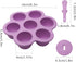 Silicone Popsicle Molds, 7-cavity DIY Ice Pop Mold with Colorful Sticks for Non-Stick Cake Molds (Purple)
