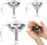 3pcs Small Kitchen Funnels for Filling Bottles, Food Grade Metal, Stainless Steel Funnels for Essential Oils, Spices