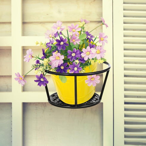 8.66X7.08X6.49 Inch Yardwe Hanging Succulent Planter Flowerpot Holder Stand for Balcony Window Porch Metal Plant Stand