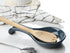 ONEMORE Extra Large Spoon Rest for Stove Top, Blue Ceramic Holder for Kitchen Counter, Heat-Resistant Utensil Rest