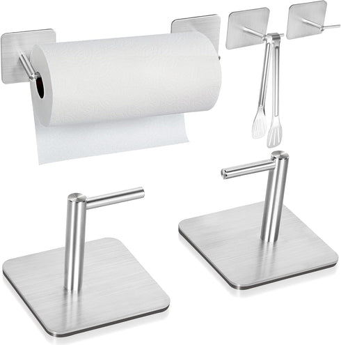 Heavy Duty Magnetic Paper Towel Holders with Strong Backing - Fits Large Paper Towels, Ideal for Kitchen Use