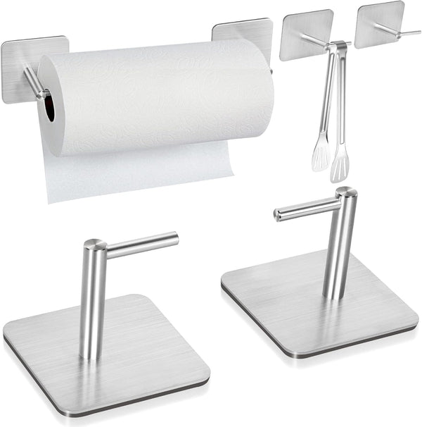 Heavy Duty Magnetic Paper Towel Holders with Strong Backing - Fits Large Paper Towels, Ideal for Kitchen Use