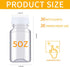 36 Pack 5 oz Nuogo Plastic Juice Bottles Bulk with Lids Reusable Transparent Clear Drink Containers Caps Mini Bulk