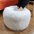 Asuprui Ottoman Pouf Unstuffed Ottoman Foot Rest 20x12 Inches Floor Pouf Round