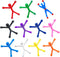 Refrigerator Magnets, Mini Man Fridge Magnets for Kids & Adults, Fun Decoration with 1 Sticky Men Wall Climber