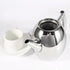 Coffee Tea Pot - Stainless Steel Teapot with Filter, Large Capacity Polished Kettle for Home, Hotel, Cafe (1000ML)