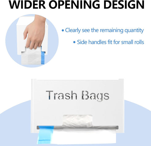 Countertop, STWWO Large Trash Bag Holder Dispenser, Metal Garbage Bag Dispenser Roll Holder, Kitchen Trash Storage