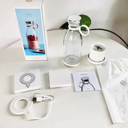 Portable Juicer Blender - 350ml Wireless Electric Juicer for Making Fruit Juice, Milkshakes, and Smoothies