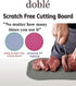 doblé Non-Scratch Flexible Cutting Board, Medium (13.5" x 9.3"), Space Gray, Dishwasher Safe