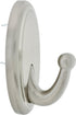 HIGH & MIGHTY Decorative Metal Hook, Easy Tool-Free Dry Wall Installation, Oval, Holds up to 25lb, Satin Nickel