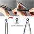 Cooking Tongs, 9 inches and 12 inches Stainless Steel Kitchen Silicone Serving Tong with Locking Handle