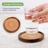 Sets Set 6 4.33in WLWNWFT Wood Cork Coasters for Drinks Absorbent with Holder, WLWNWFT Acacia Wood Coaster Rustic