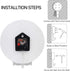 Red Wine with Ripe Grapes Wall Clock, 9.8 Inch Battery Operated Silent Round Clock for Home and Office Decor