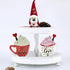 2 Pieces Double Side Wooden Coffee Sign for Valentines Day, Coffee Cup Tabletop Decoration for Holidays