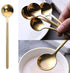 6 Pcs Stainless Steel Coffee Spoons, Round Dessert Spoons, Long Handle Spoons for Hot Chocolate, Ice Tea, Latte