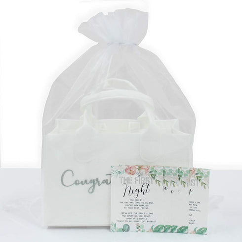 Milestone Wine Labels and Gift Bag, 6 Bottle Congratulations Wedding Wine Crate with Wedding Milestone Stickers