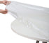 Clear Round Vinyl Fitted Tablecloth - Waterproof Oilcloth Heavy Duty Elasticized Table Cover for Round Table
