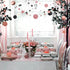 Decor365 Black Glitter Rose Gold Circle Garlands - Twinkle Little Star Party Decoration Hanging Banner Backdrop for