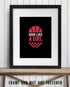 Hoop Like A Girl - Funny Wall Decor Print, Girl's Basketball Quotes Wall Art for Locker Room Decor
