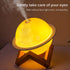Moon Lamp Humidifier, 2 in 1 Night Light & Humidifier with USB Recharge, 3 Colors 3D LED Moon Light with Stand,