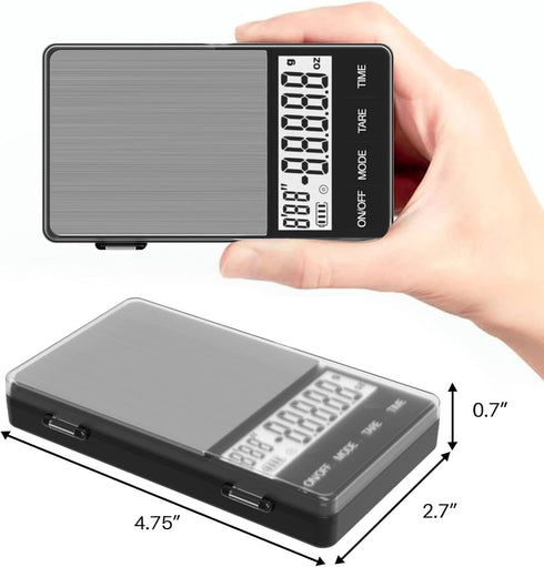 MAXUS Espresso Scale with Timer - 1000g/0.1g Drip Coffee Scale, Handy Barista Scale with Backlit LCD for Fast Reading